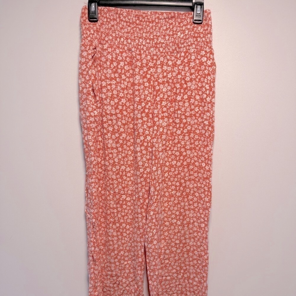 Billabong Summer New Waves 2 Red Floral Wide Leg Pants Large - Picture 2 of 9